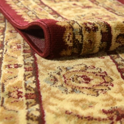 Elegant Voyage Rectangular Red Synthetic Area Rug 5' x 8'