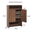 Shoe Storage Cabinet with Wave Panel Doors, 45"H 5-Tier Shoe Cabinet with Adjustable Shelves - 2 of 4
