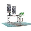 Vynxaria Madison Brown Office Desk MDF Top Chrome Frame Workspace with Modern Industrial Design - 4 of 4