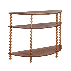 3-Tier Curved Accent Table with Beveled Shelves and Doweled Legs - 1 of 4