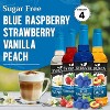 Syruvia Sugar Free Coffee Flavors Variety Pack: Blue Raspberry, Peach, Strawberry & Vanilla 25.4 fl oz Syrup - 3 of 4