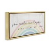 Stupell Industries Happy Phrase Rustic Rainbow Floating Frame Canvas Art - 2 of 4