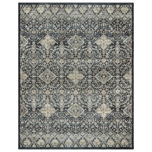 Crystal Print Tanis Traditional Floral Bohemian Livingroom Dining Bedroom Flat Pile Easy Care Indoor Area Rug - 1 of 4