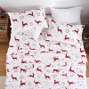 homfan Christmas Sheets, 100% Cotton Flannel Holiday Bed Sheet Set, Deep Pocket Fitted Sheet, Soft Warm Brushed Christmas Sheet - 2 of 4
