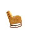 VYNXARIA Modern Rocking Chair for Nursery, Mid Century Accent Rocker Armchair With Side Pocket, Mustard Boucle - 4 of 4