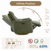 Spruce & Spring Power Swivel Recliner Chair Dual-Motor Nursery Glider with Lumber Pillow - 3 of 4
