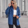 Coolmee Women's Denim Shirts Button Down Shirt Business Casual Tops - 3 of 4