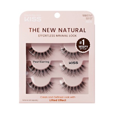 KISS Products The New Natural False Eyelashes - Pearl Earring - 3ct