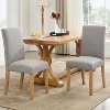 Parsons Dining Chairs Set of 2, Upholstered Linen Fabric Side Chairs for Dining Room and Kitchen - 2 of 4