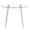 NicBex Round Dining Table Modern Tempered Glass Table for 4 with Metal Legs for Dining Room - 3 of 4