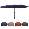 15ft Double-Side Patio Umbrella - Extra Large Outdoor Market Umbrella with Crank & Ventilation - 2 of 4