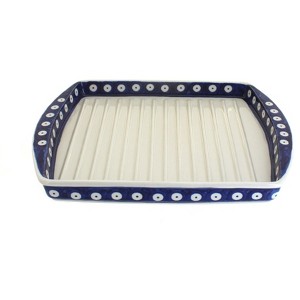 Blue Rose Polish Pottery P191 Manufaktura Bacon Cooker - 1 of 2