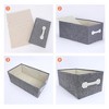 Unique Bargains Fabric Collapsible Storage Bins with Handles - 3 of 4