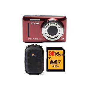 Kodak PIXPRO Friendly Zoom FZ53 Digital Camera (Red) with Case and Memory Card - 1 of 4