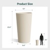 INFURNIC Planters, Outdoor Flower Pot, Tall Planters with Drainage Hole, for gardens, patios, or indoor spaces - 3 of 4