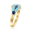 Ross-Simons Italian Tonal Blue Enamel Ring in 14kt Yellow Gold - 3 of 4
