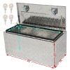 SEVOBAL Heavy Duty Tool Box Aluminum Trailer Tongue Portable for Storage Organizatio Ttool Storage Box Trailer Toolbox Open Top, Silver, 92"*48"*46" - 3 of 4