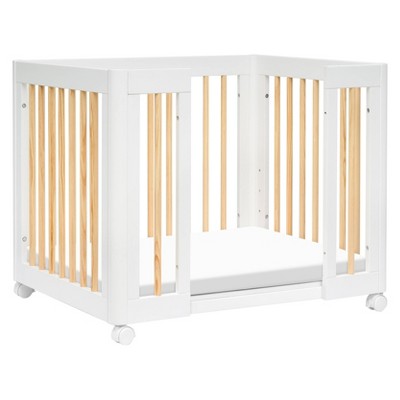 Yuzu White and Natural 8-in-1 Convertible Crib with All-Stages Conversion Kits