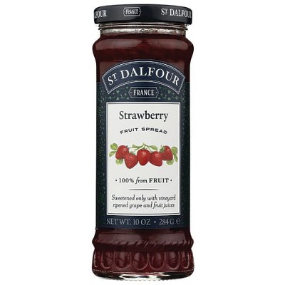 St. Dalfour Fruit Spread - Strawberry 10 oz Jar.