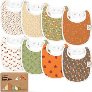 KeaBabies 8pk Organic Baby Bibs for Boy, Baby Drool Bib for Baby Boys and Girls, Newborn Teething Bibs - 1 of 4