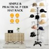 YIYIBYUS 7-Tiers 35-Hats Adjustable Hat Metal Storage Rack Display Stand with Wheels - 2 of 4