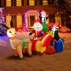 Costway 6 FT Long Christmas Inflatable Decoration Santa Claus Driving Reindeer Sleigh - 3 of 4