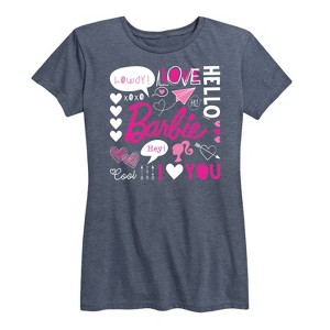 Women's - Barbie - Valentine's Collage Short Sleeve Graphic T-Shirt - 1 of 4