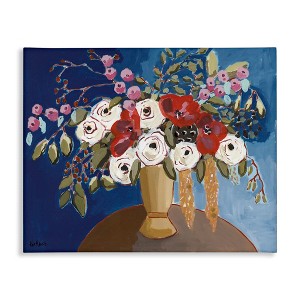 Stupell Industries White Poppies Floral Arrangement Abstract Flower Still Life Canvas Art, 30" x 24" - 1 of 4