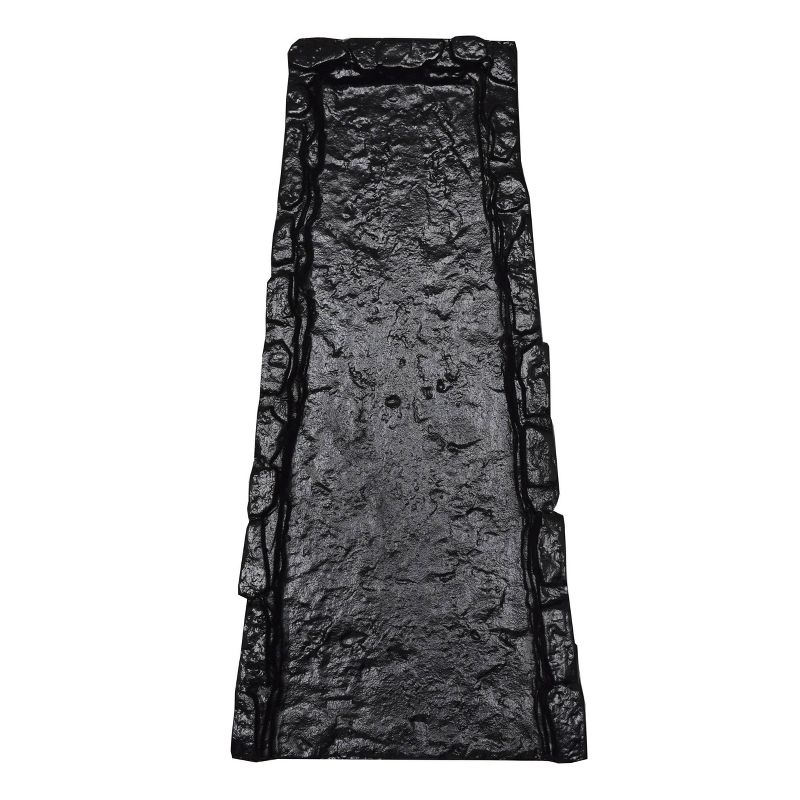 Cast Aluminum Decorative Downspout Gutter Splash Block Black Slate Stone - Oakland Living, 1 of 4