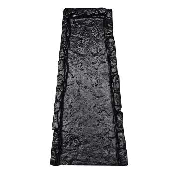 Cast Aluminum Decorative Downspout Gutter Splash Block Black Slate Stone - Oakland Living