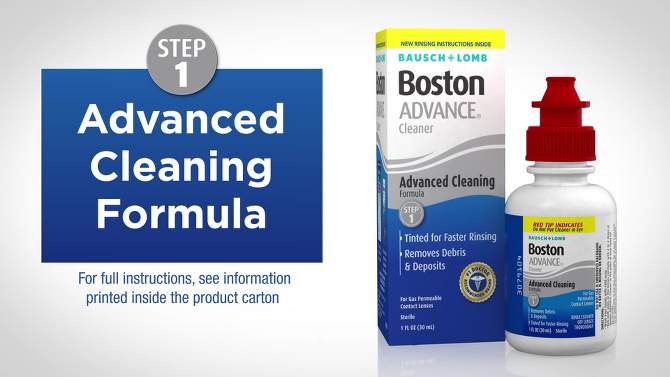 Bausch + Lomb Boston Advance Cleansing Contact Lens Solution - 1 fl oz, 2 of 11, play video
