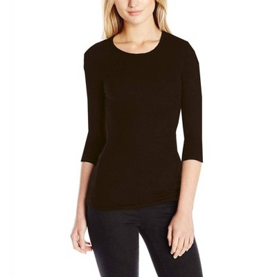 Women's Long Sleeve Crew Neck Tee - three dots
