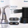 KTMBDW 4 Inch 2 Handle Centerset Lead-Free Modern Bathroom Faucet, 360 Swivel Spout 3 Hole RV Bathroom Vanity Sink Faucet - 4 of 4
