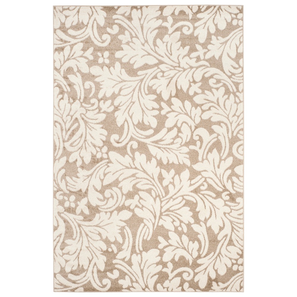 6'X9' Amherst Vinca Outdoor Rug Wheat/Beige - Safavieh