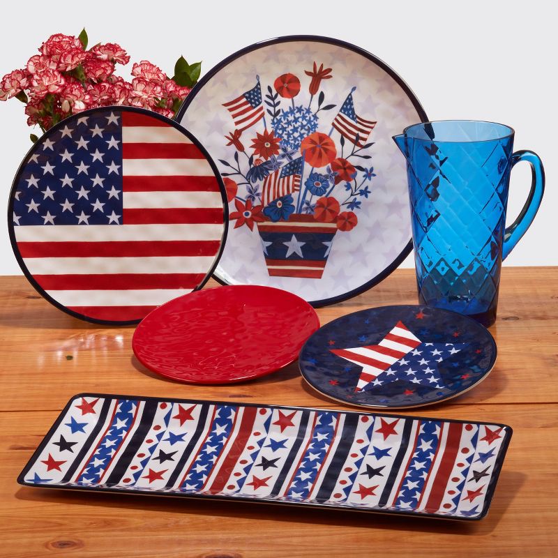 Set of 6 Stars and Stripes Dinner Plates - Certified International, 4 of 5