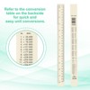 Unique Bargains Aluminum Alloy Rulers with Centimeters Millimeters Inches and Conversion Table 2 Pcs - 4 of 4
