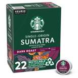 Starbucks Dark Roast K-Cup Coffee Pods — Sumatra for Keurig Brewers — 1 box (22 pods)