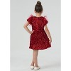 2Bunnies Girls' Christmas New Year Holiday Party Sequin Dress Feather Sleeve - 3 of 4