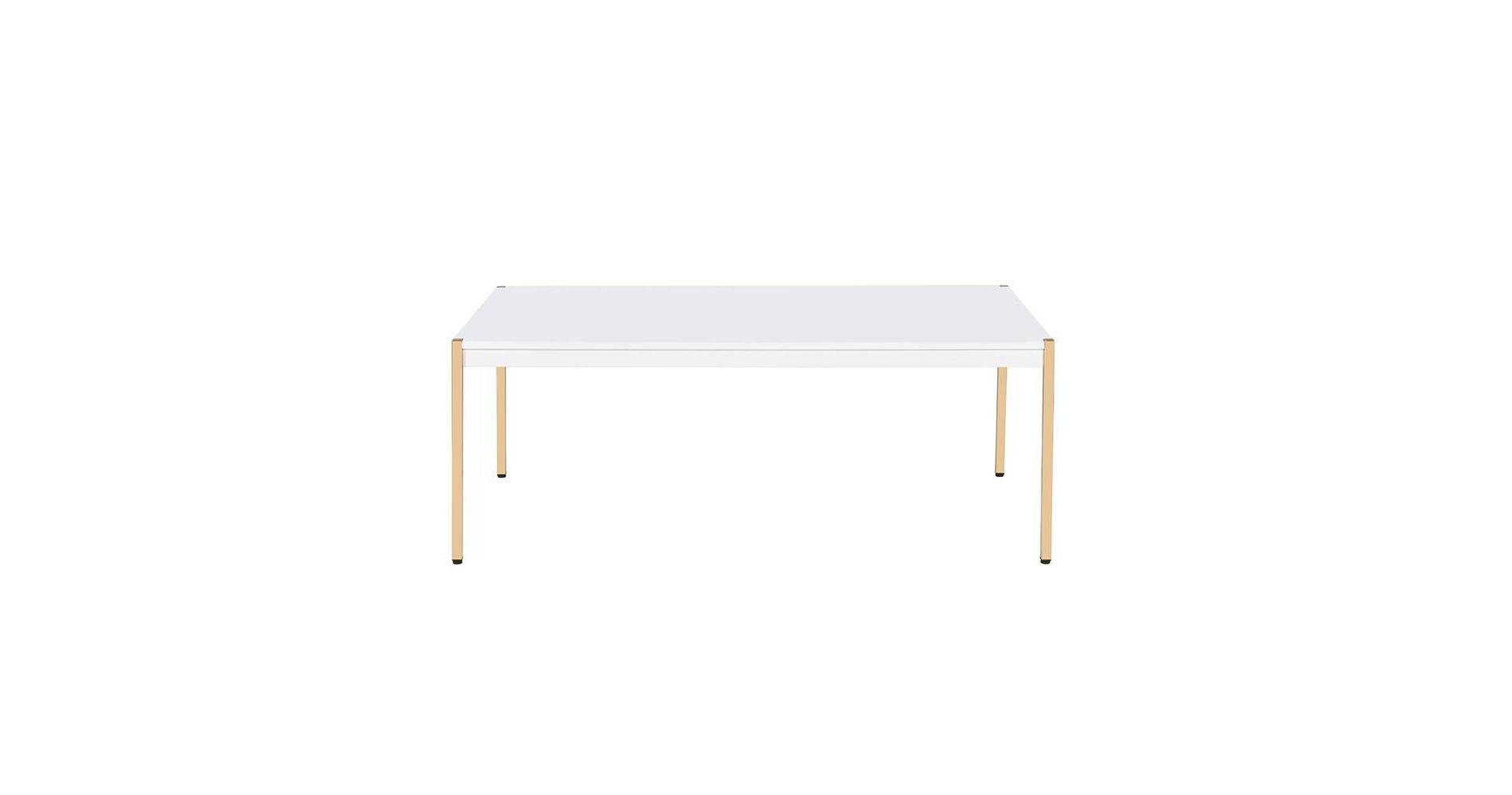 Acme Furniture Otrac Coffee Table White/Gold Finish
