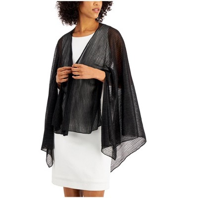 Adrianna Papell Womens Asymmetric Hem Shawl Sweater