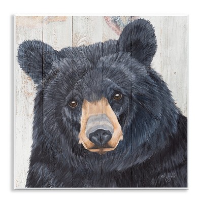 Stupell Industries Rustic Black Bear Wall Plaque Art
