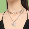 SOHI Women's Gold Butterfly Layered Necklace - 4 of 4