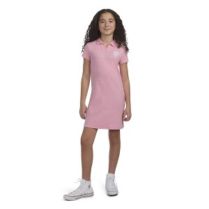 Converse® Girls' Short Sleeve Polo Dress - 1 of 2