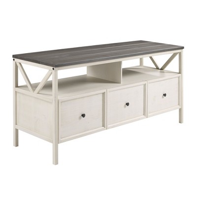 NicBex Modern Farmhouse Solid Wood TV Stand, Media Console TV Cabinet for Living Room