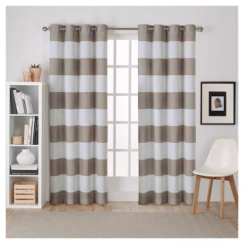 Surfside Cotton Cabana Stripe Window Curtain Panel Pair - Exclusive Home™