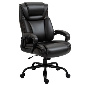 Vinsetto Big and Tall 400lbs Executive Office Chair, PU Leather Computer Desk Chair with High Back, Adjustable Height and Swivel Wheels - 1 of 4