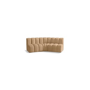 Meridian Furniture,Arc Camel Velvet Modular Sofa - 1 of 4
