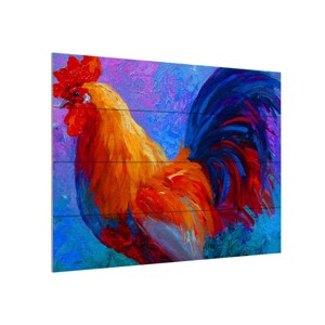 Trademark Fine Art-Dry Erase Marker Board with Printed Artwork - Marion Rose 'Rooster Bob 1' White Board - 1 of 4