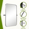 PexFix Iron Round Corner Rectangle Three Color Swivel Hardware Wall Mirror - 4 of 4