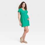 Short Sleeve Woven Mini Maternity Dress - Isabel Maternity by Ingrid & Isabel™